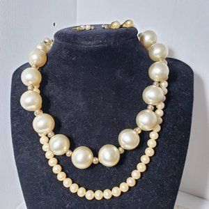 Vintage Japan Pearl Necklaces / Earrings Jewelry